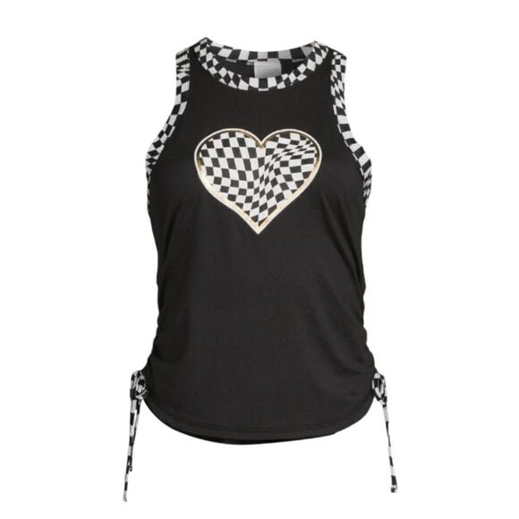 WOMEN'S Juniors Graphic Heart Comfy Soft Tank Tops 2-Pack Size XXL - Picture 2 of 8